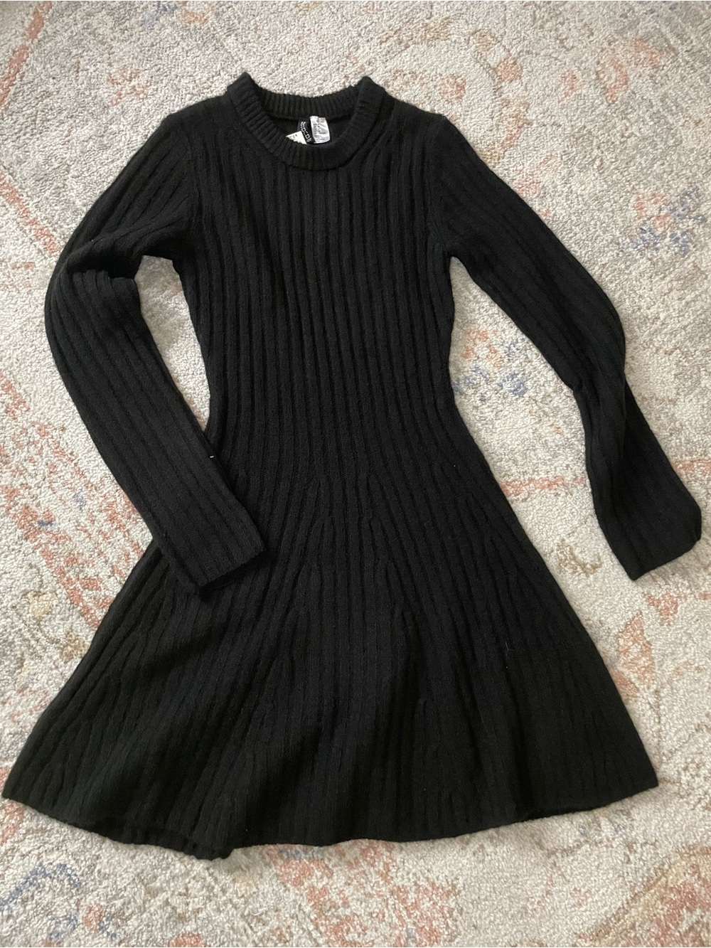 Cozy Knit Witchy A-Line Midi Dark Romantic Fall Whimsigoth M NWT